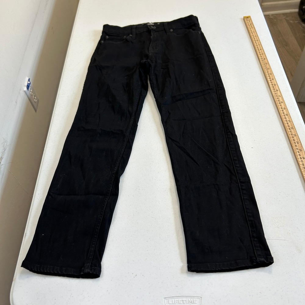 Hollister Advanced Stretch Straight Leg Black Jeans Mens W28 L30